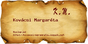 Kovácsi Margaréta névjegykártya